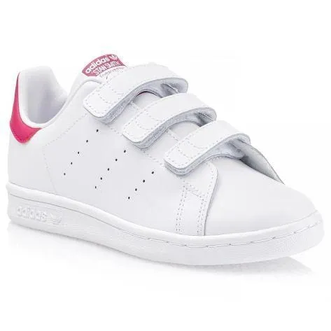 Adidas Stan Smith Cf Ps-Girls Originals Shoes White/Pink B32706