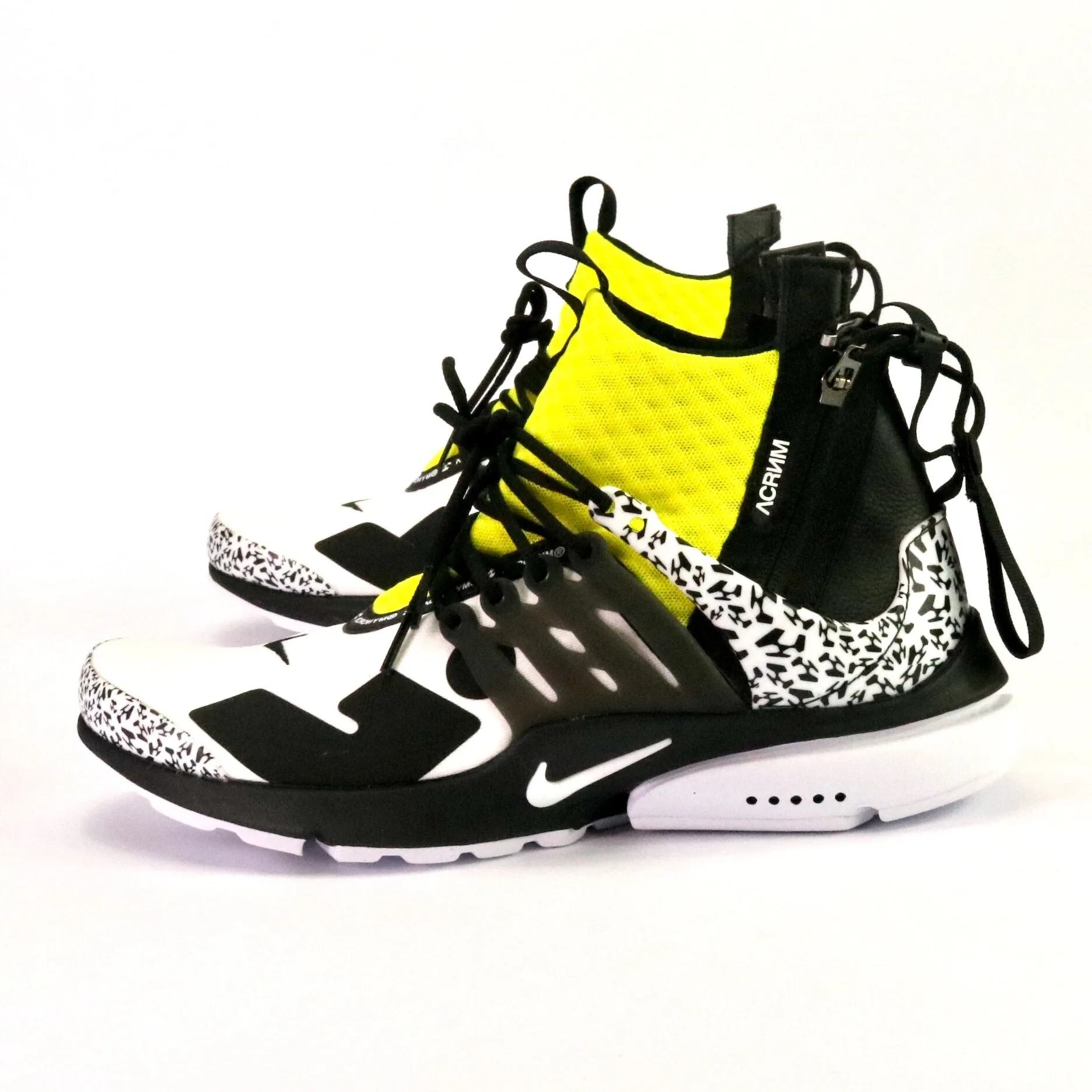 Air Presto Mid Acronym White Black Dynamic Yellow