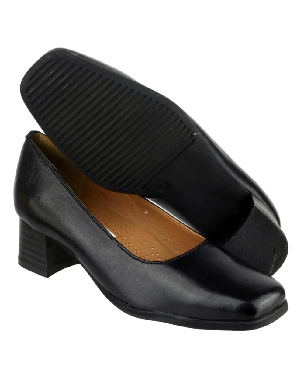 Amblers Womens Walford Leather Court Shoes