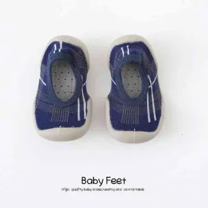 Baby Sock Shoes - Blue Modern