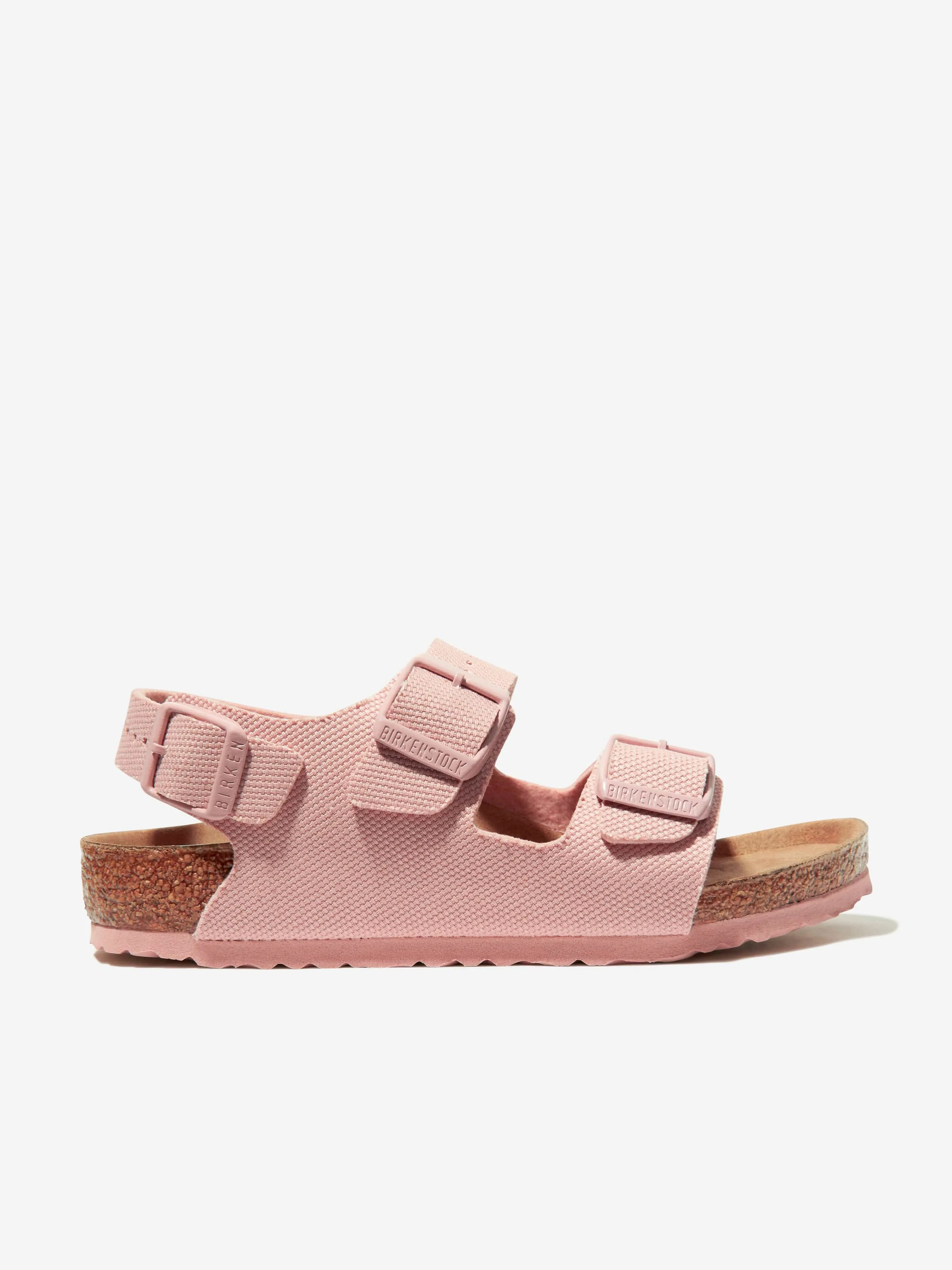 BIRKENSTOCK Girls Milano TEX Canvas Sandals in Pink