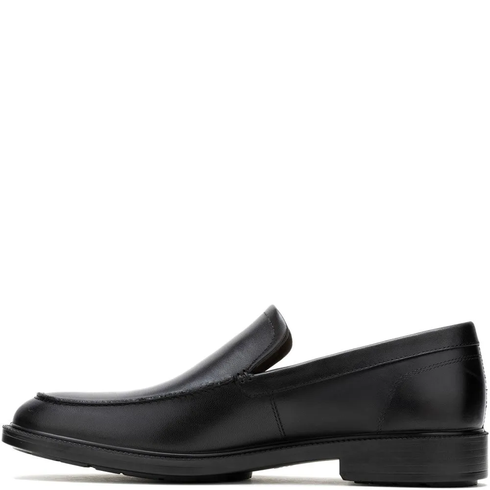 Black Banker Slip On Shoes