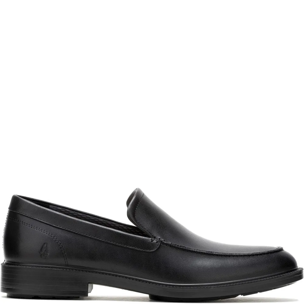 Black Banker Slip On Shoes