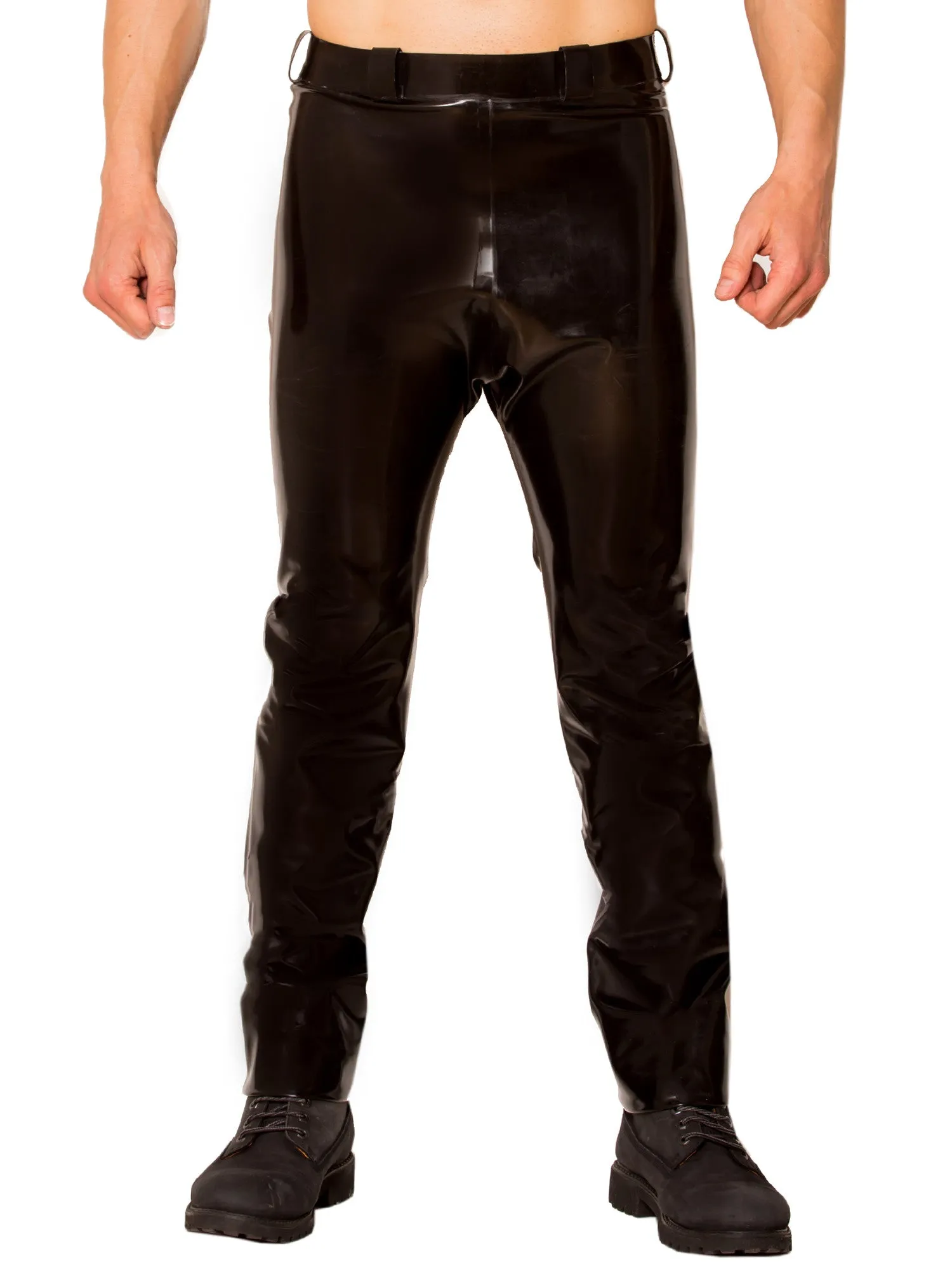 Black Simple Latex Jeans