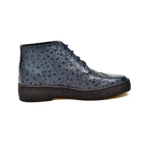 British Walkers Wingtip Playboy Men's Light Blue Leather