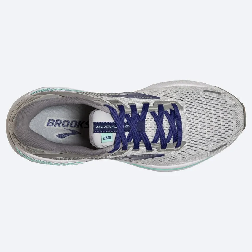 Brooks Womens Adrenaline GTS 22- Alloy/Blue/Green (1203531B045)