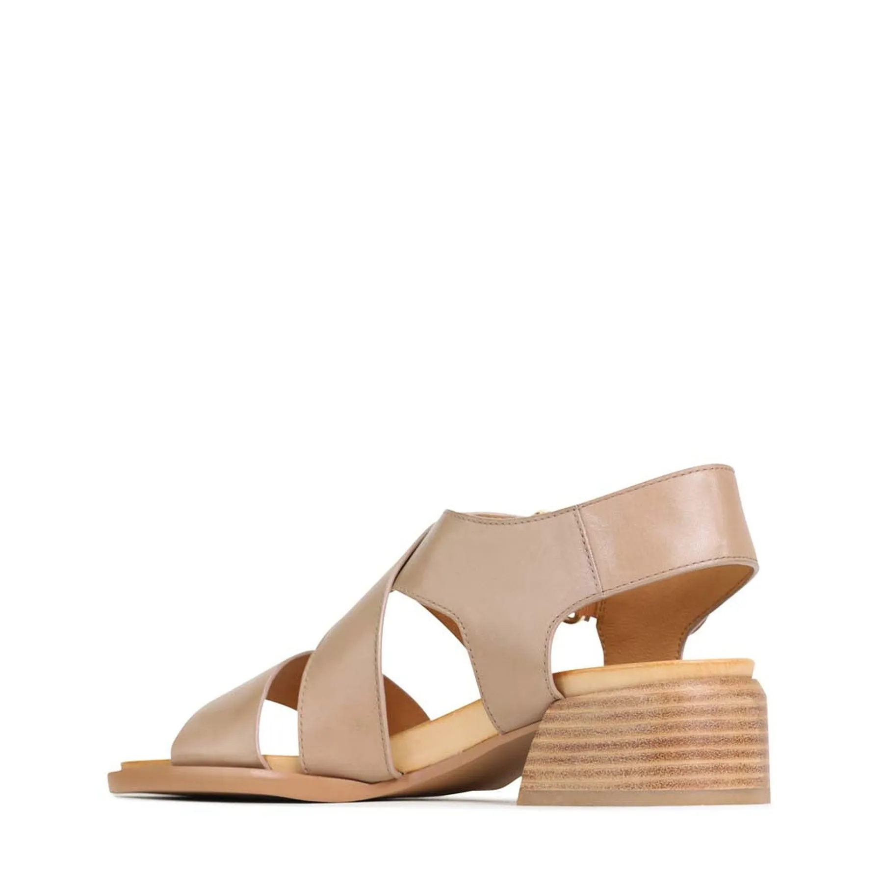 ELLI LEATHER ANKLE STRAP SANDALS