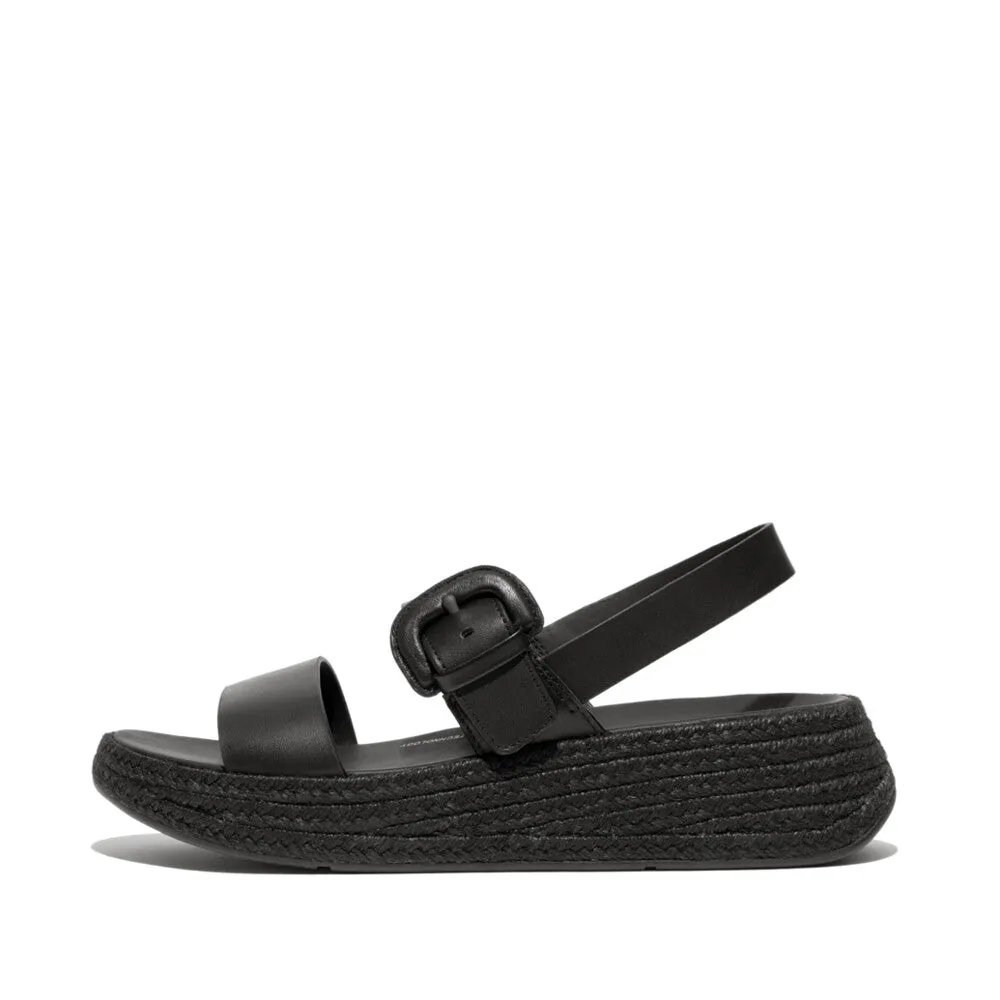 Fitflop F-Mode Espadrille Bucke L Flatform Sandals Black