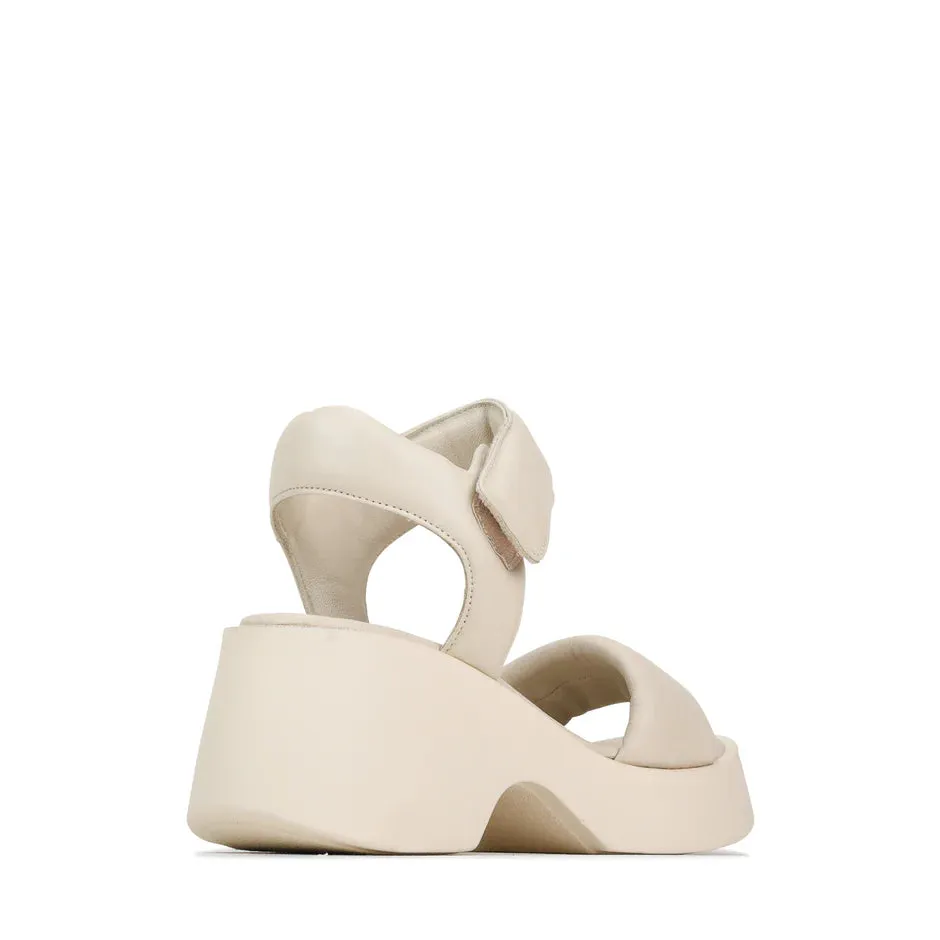 Florina Wedge Sandal in Beige