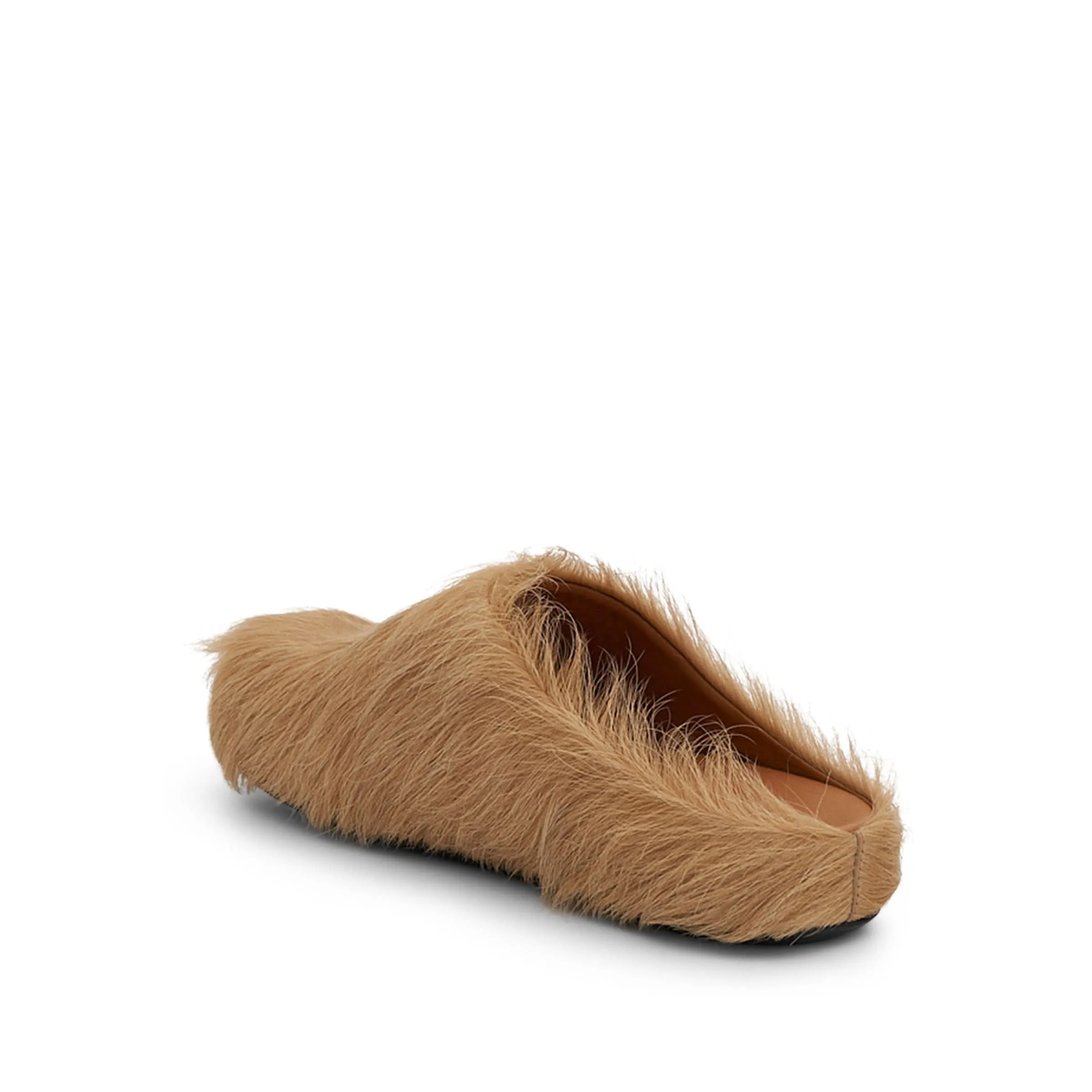 Fussbett Long Hair Calfskin Sabot in Soft Beige