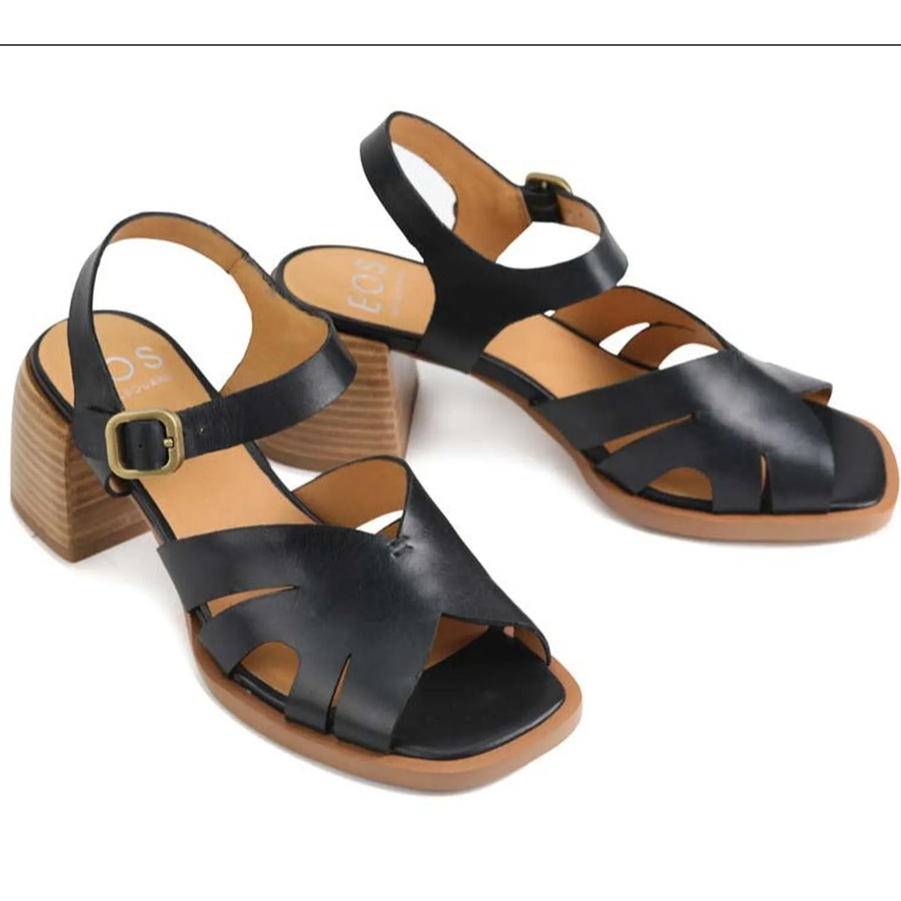 ISA LOW HEEL SANDALS LEATHER