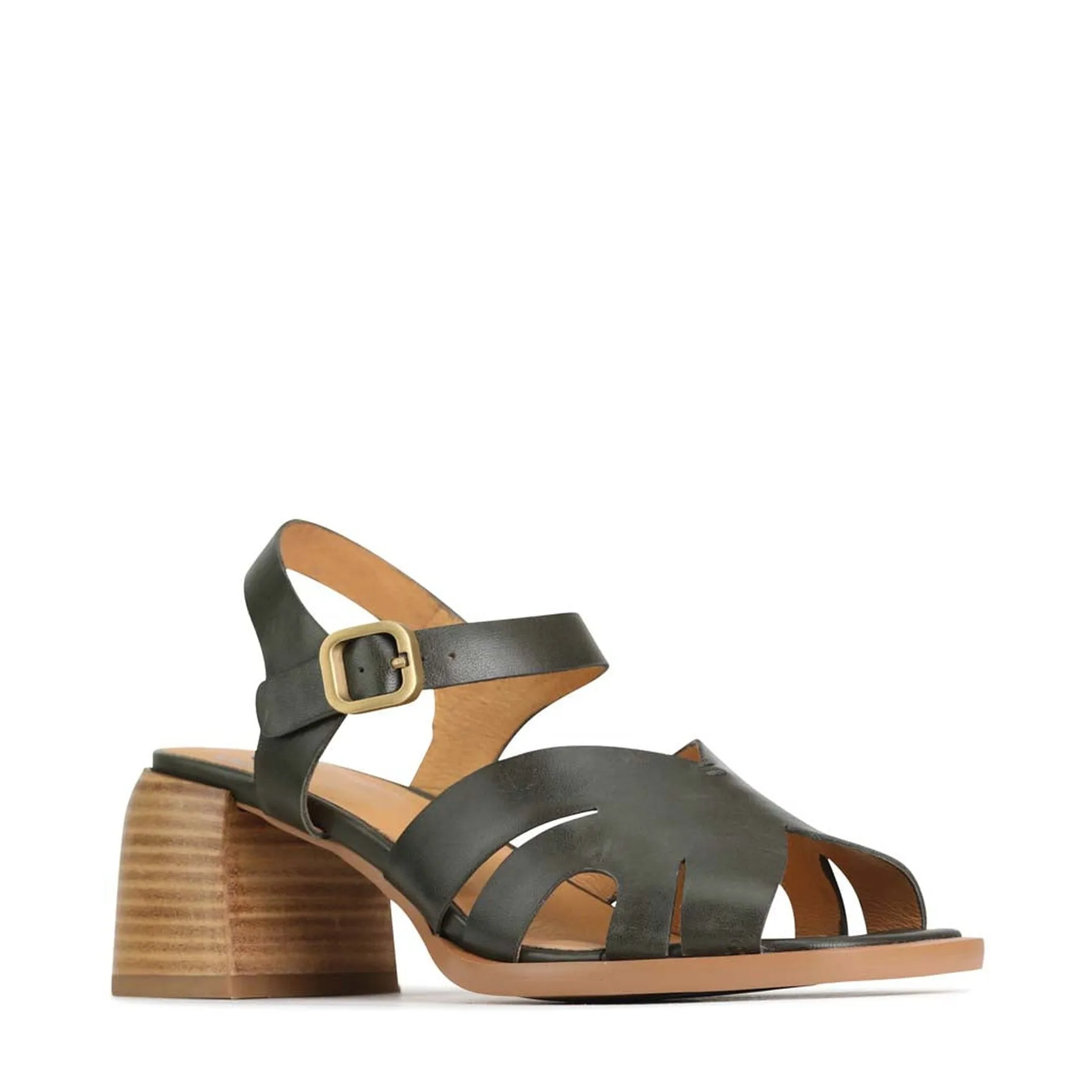 ISA LOW HEEL SANDALS LEATHER