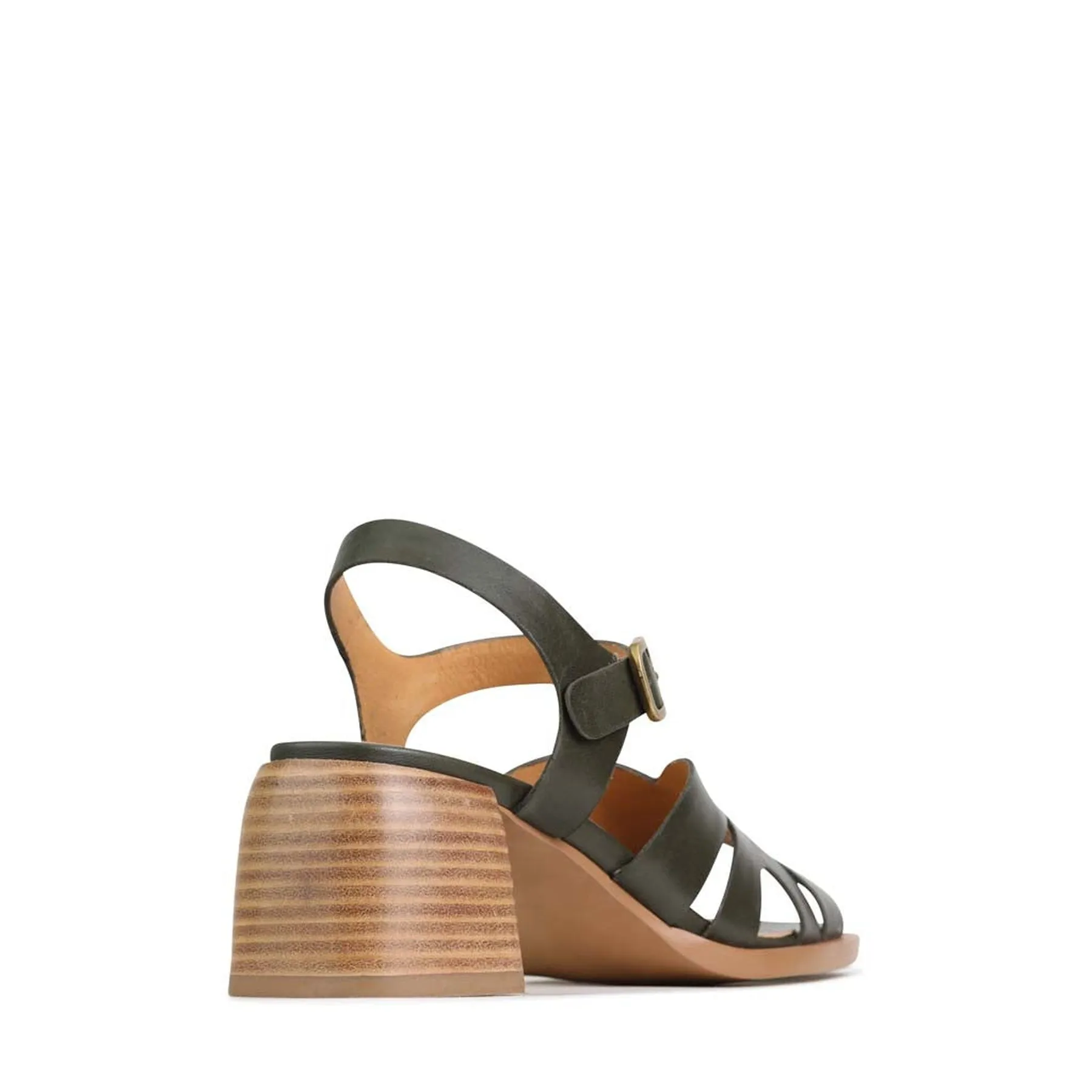 ISA LOW HEEL SANDALS LEATHER