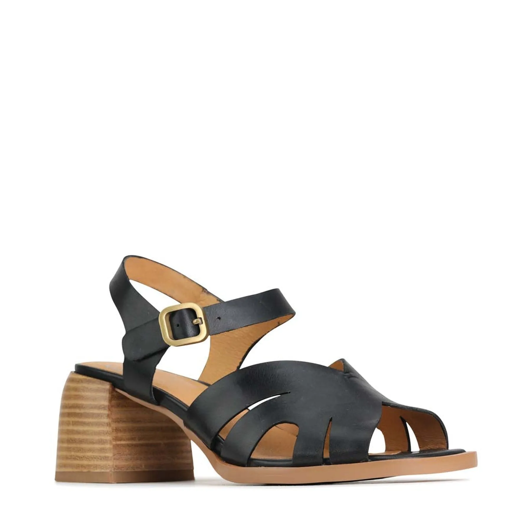 ISA LOW HEEL SANDALS LEATHER