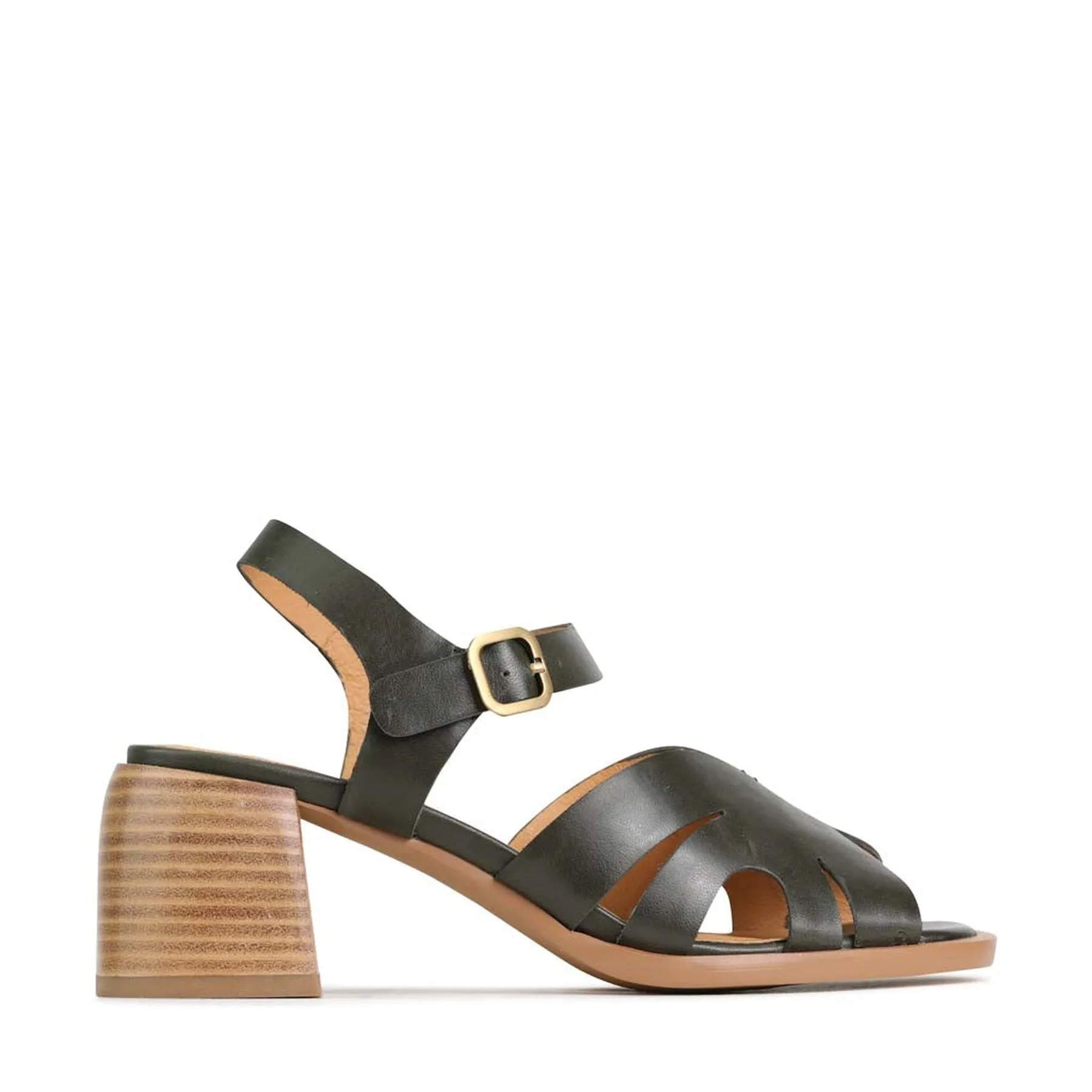 ISA LOW HEEL SANDALS LEATHER