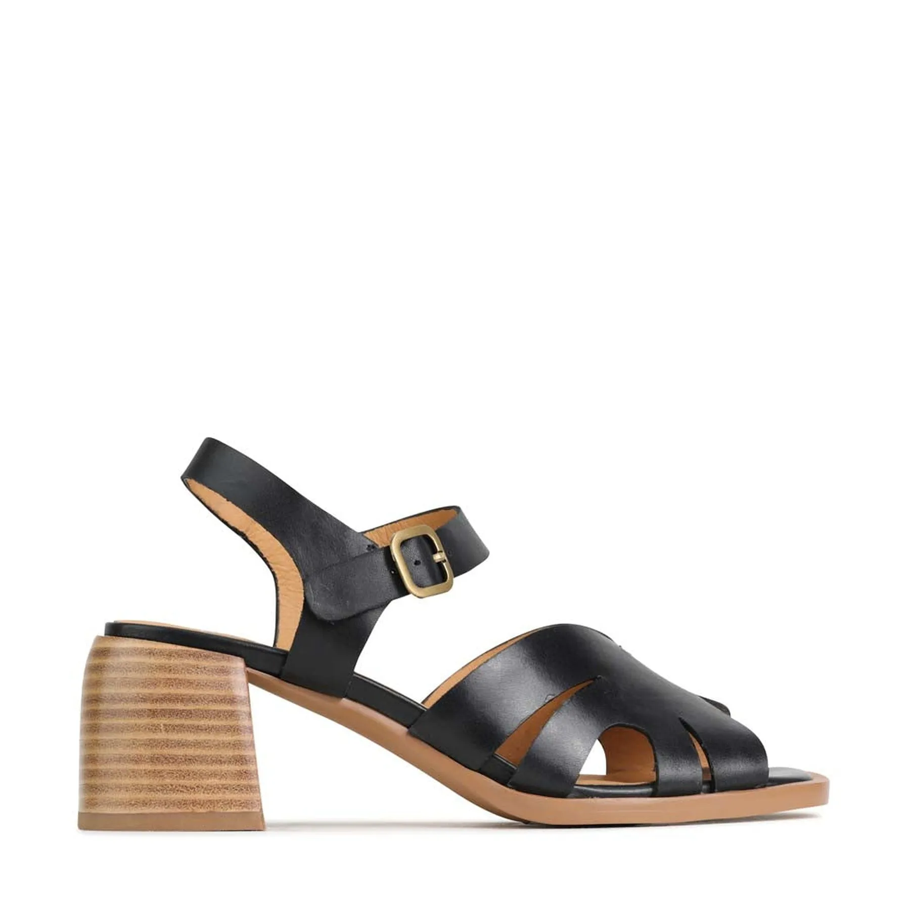 ISA LOW HEEL SANDALS LEATHER