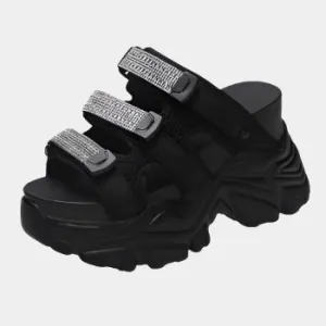 Joskaa 2024 New Chunky Black Sandals