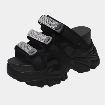 Joskaa 2024 New Chunky Black Sandals