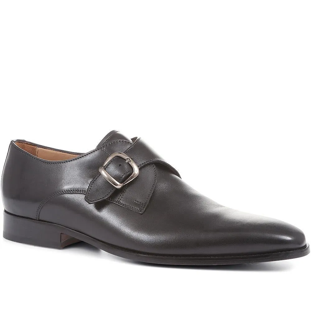 Justin Leather Single Strap Monk Shoes - JUSTIN / 318 901