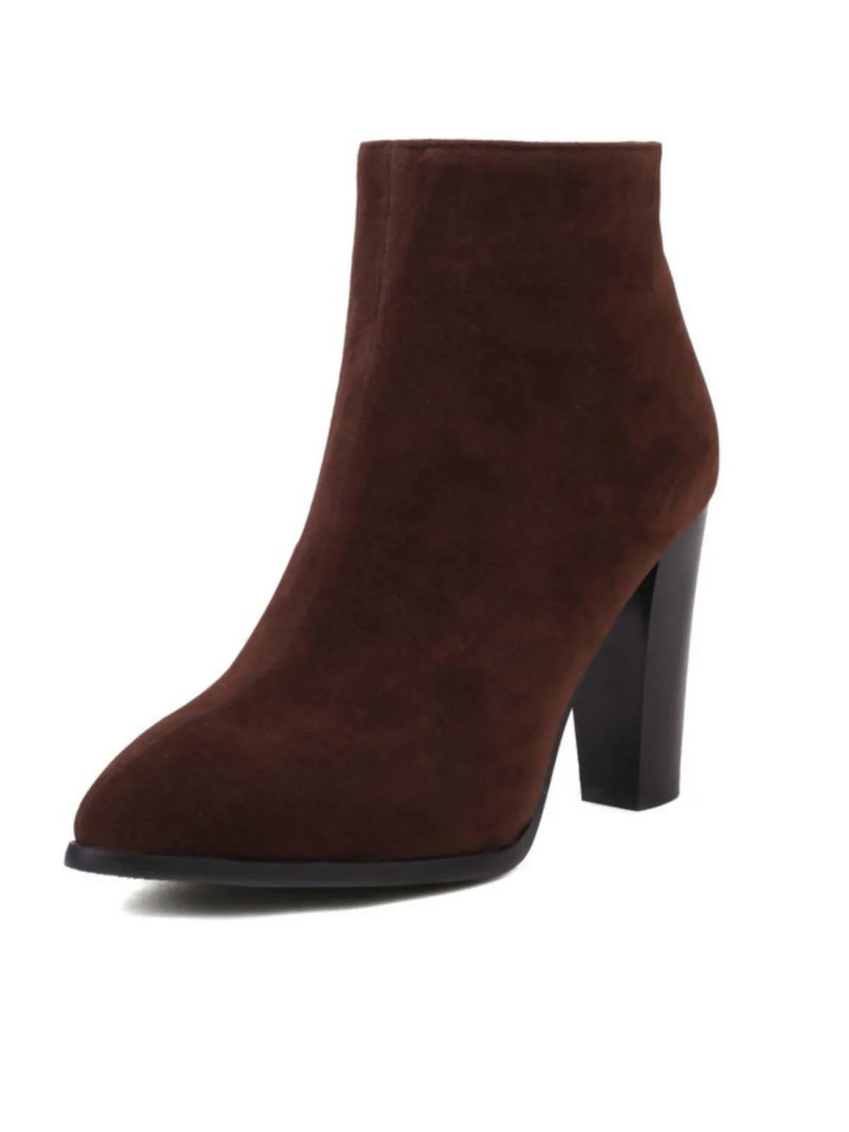 Latest Fleece Solid Color High Heel Boots