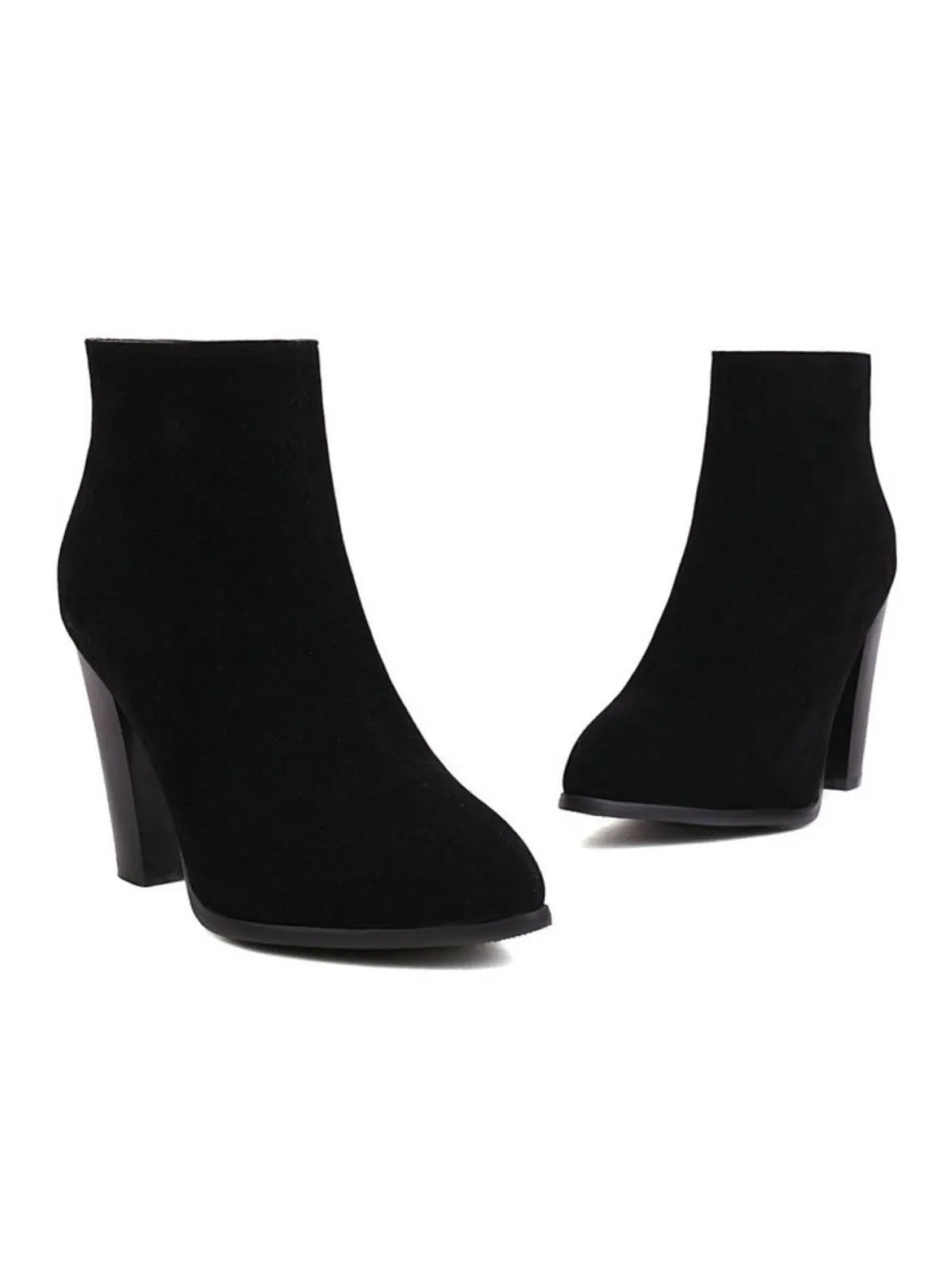 Latest Fleece Solid Color High Heel Boots