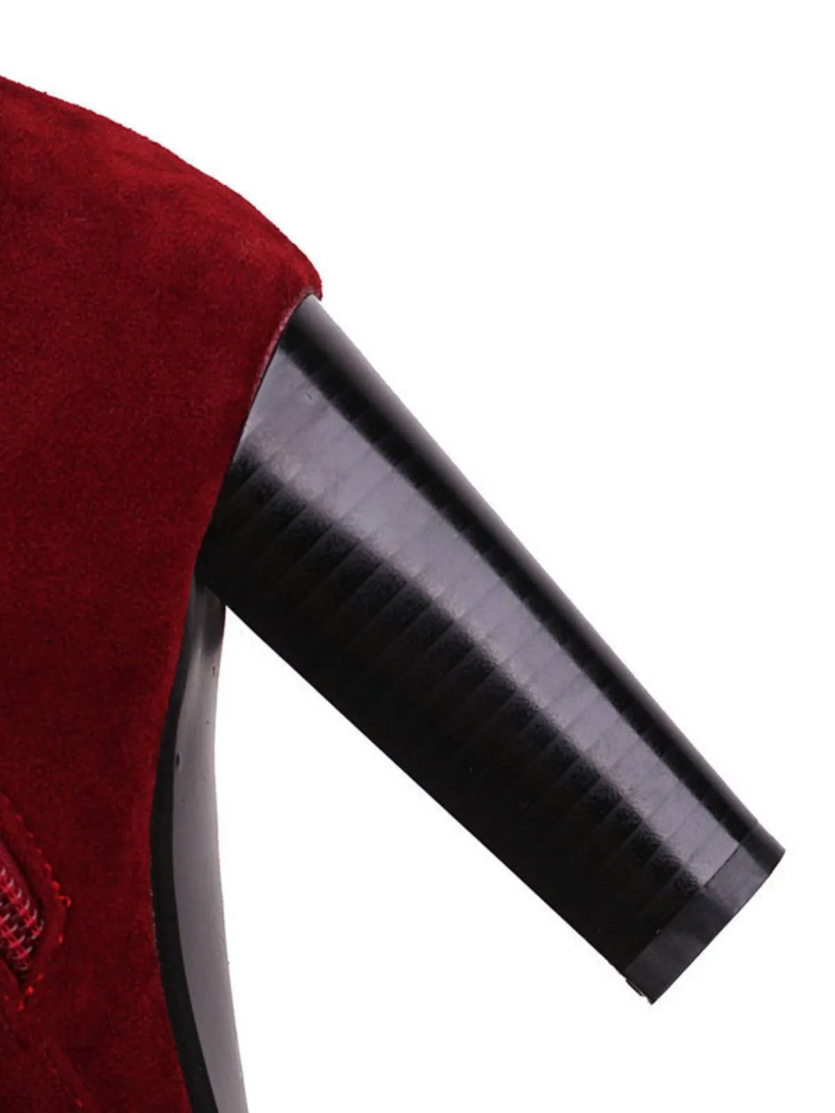 Latest Fleece Solid Color High Heel Boots