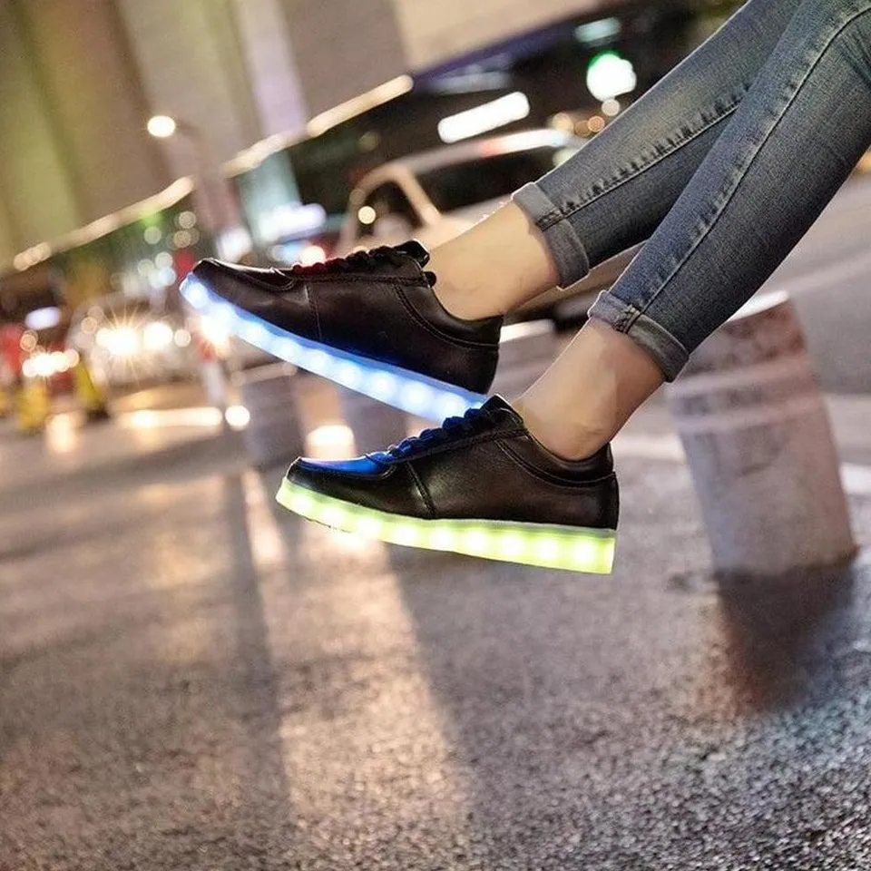 Led Shoes Black Shoes Light Up  | Led Light Shoes For Men  | Led Light Shoes For Women  | Led Light Shoes For Girls & Boys