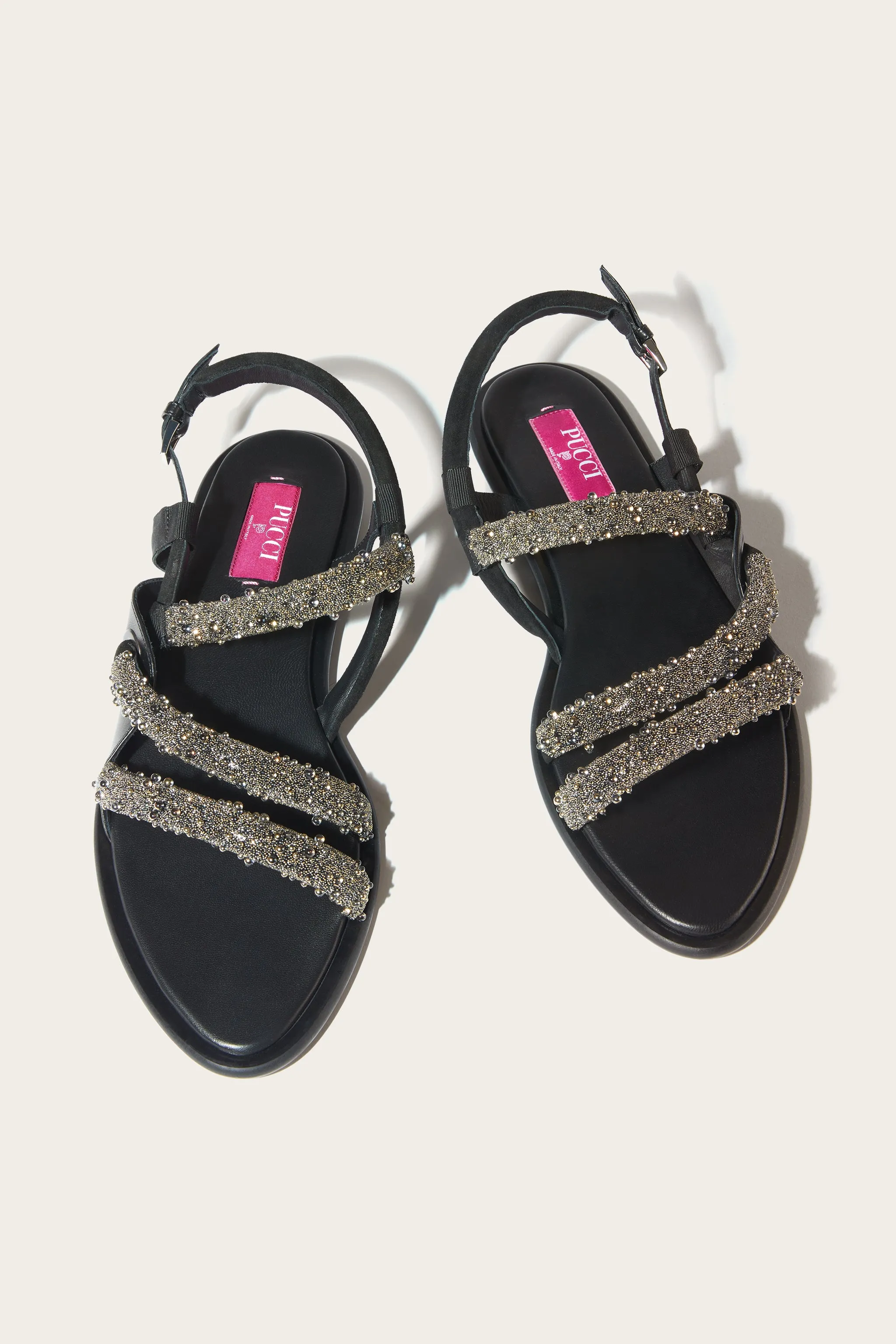 Lee Bead-Embellished Sandals