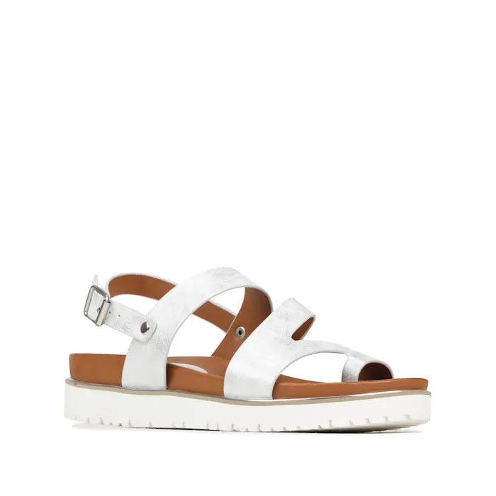 Los Cabos Carra Sandal With Back Strap Silver