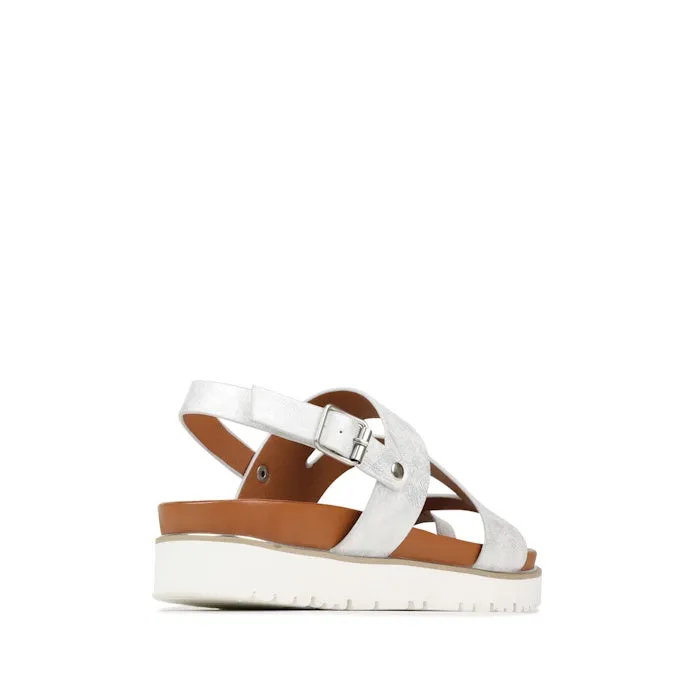 Los Cabos Carra Sandal With Back Strap Silver