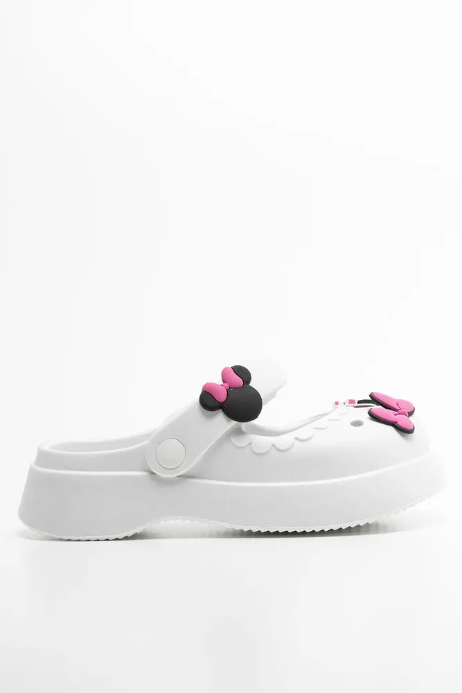 Minnie Mouse Clog White