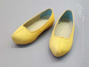 Modern Baby Boy Hanbok Shoes in Yellow