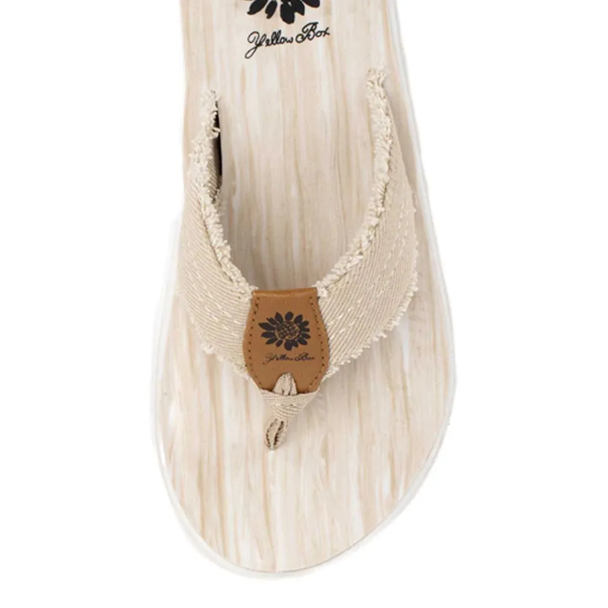 Natural Frayed Flip Flops | Yellow Box Gerri