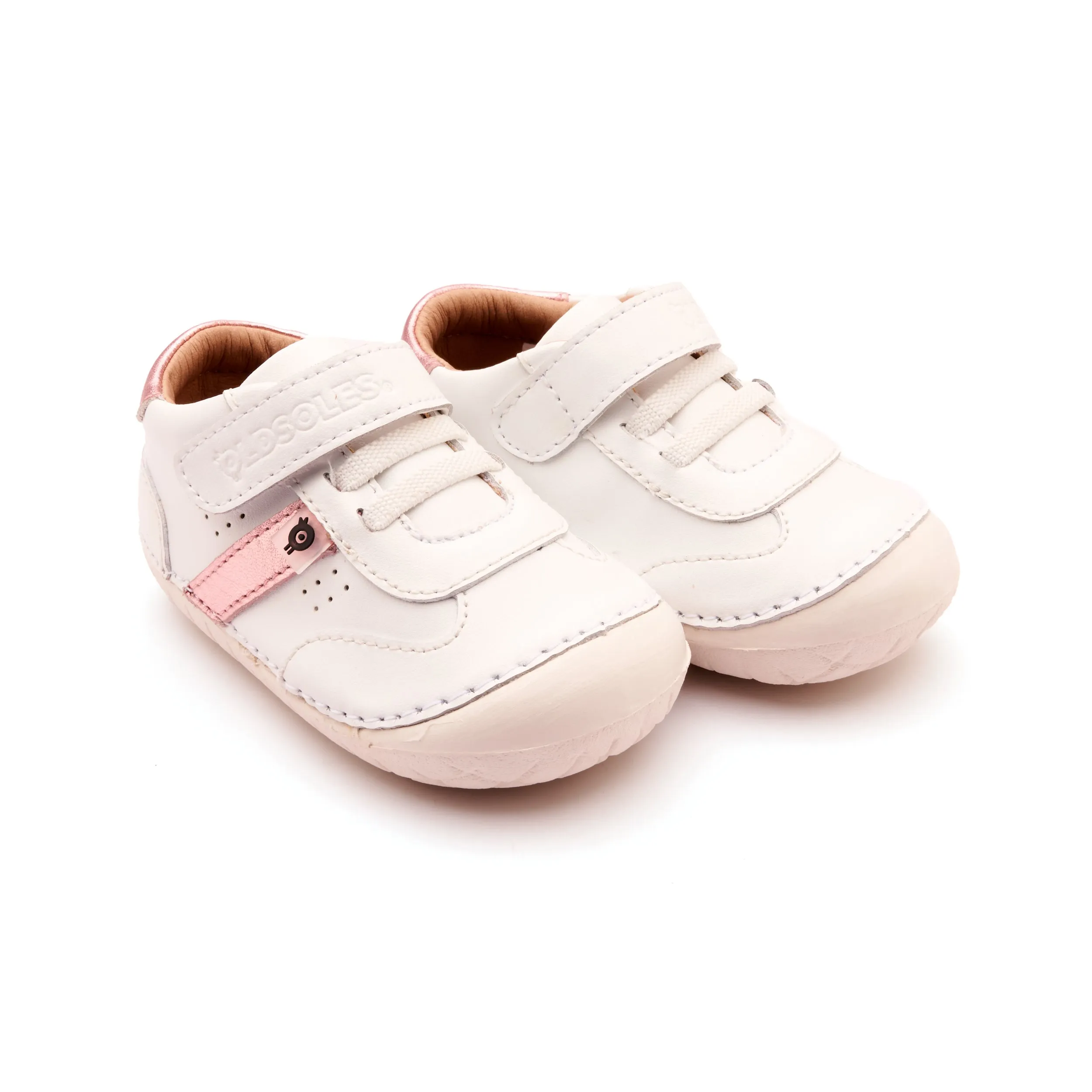 Old Soles Girl's 4100 Roady Pave Casual Shoes - Snow / Pink Frost / White Sole