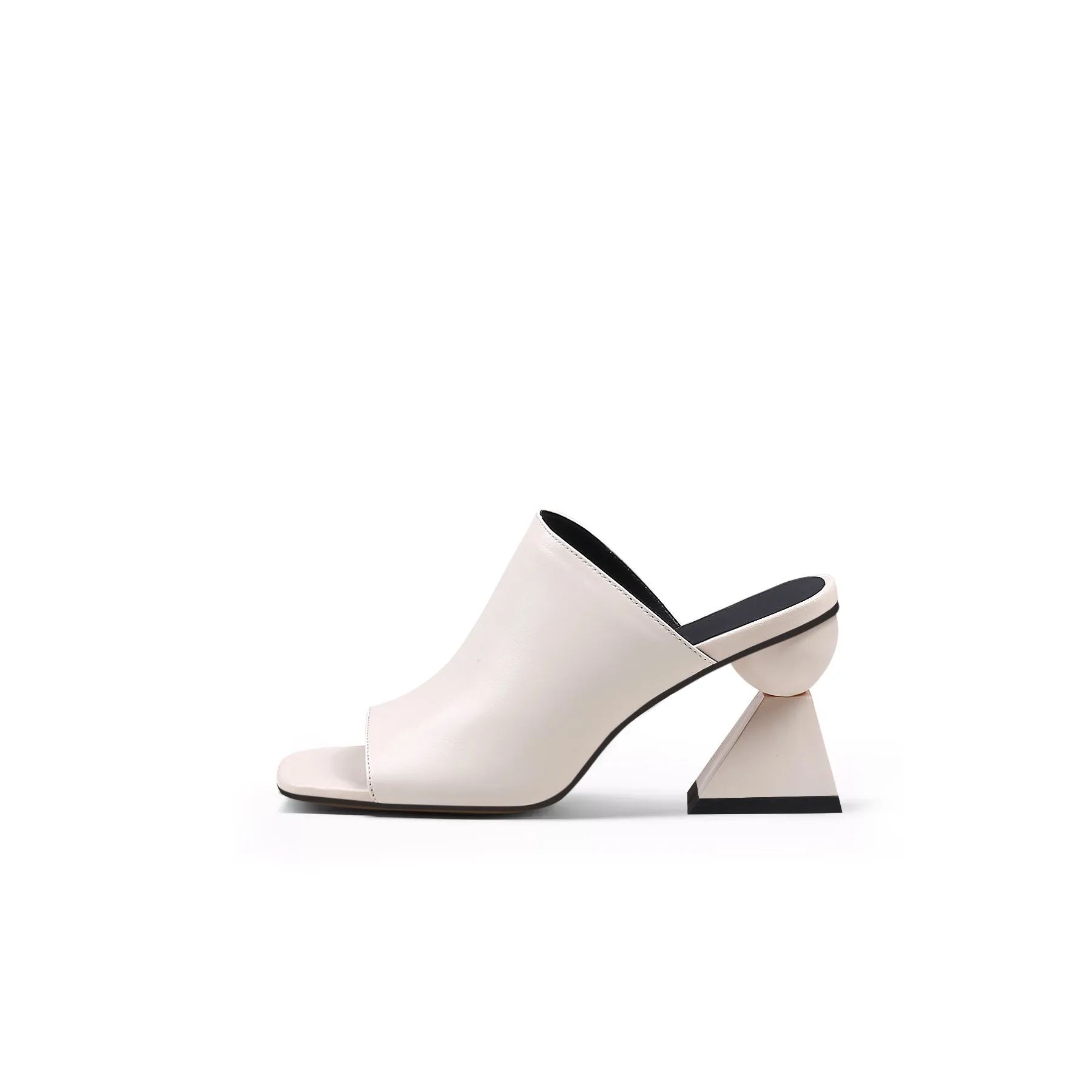 Open Toe Wide Strap Mules