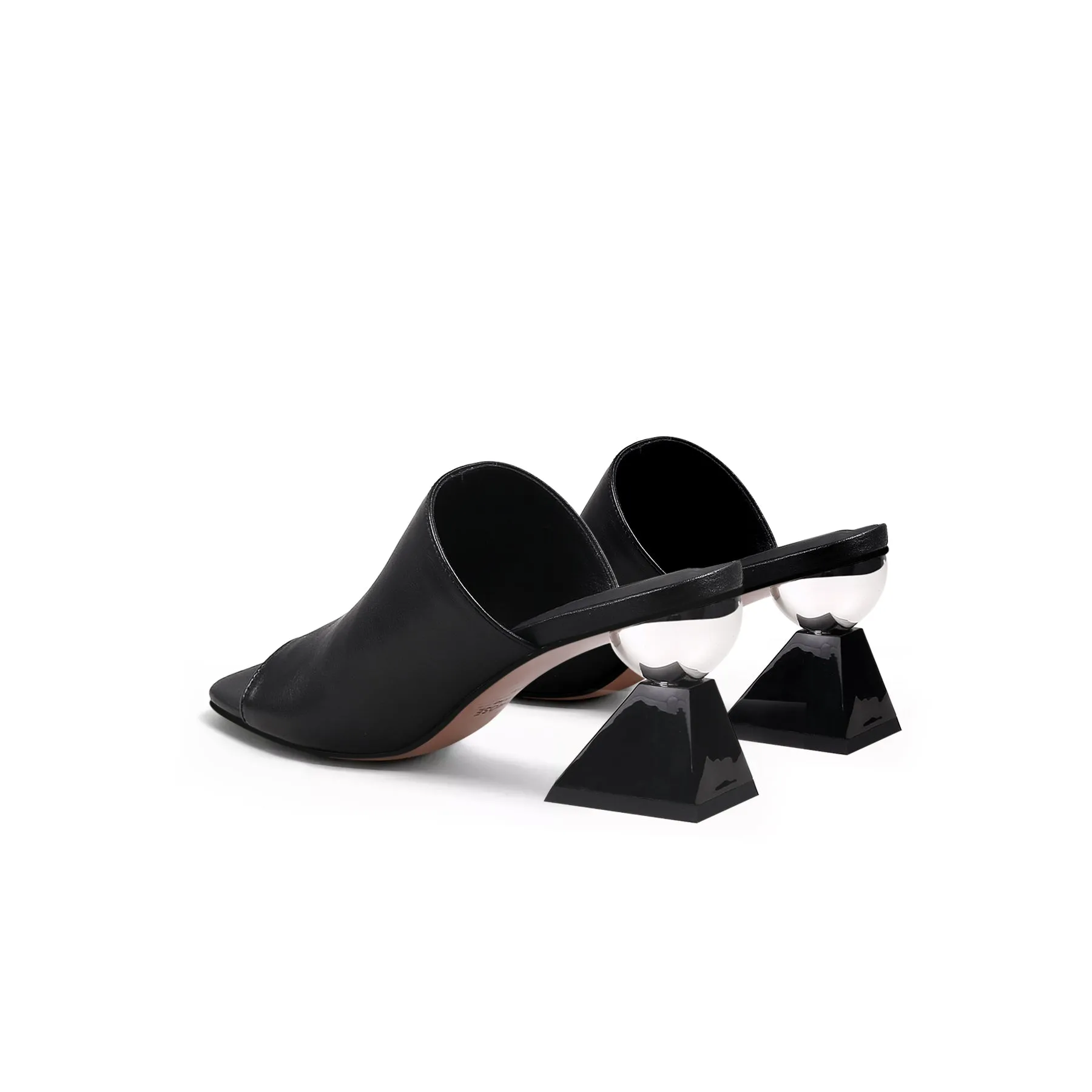 Open Toe Wide Strap Mules