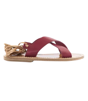 PATMOS CRISSCROSS SANDALS FT ANKLE TIES BORDEAUX