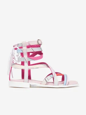 Pucci Girls Marmo Ankle Sandals in Multicolour