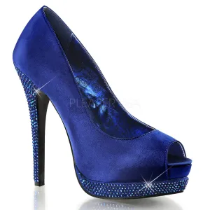 Royal Blue Peep Toe High Heels Bella-12R