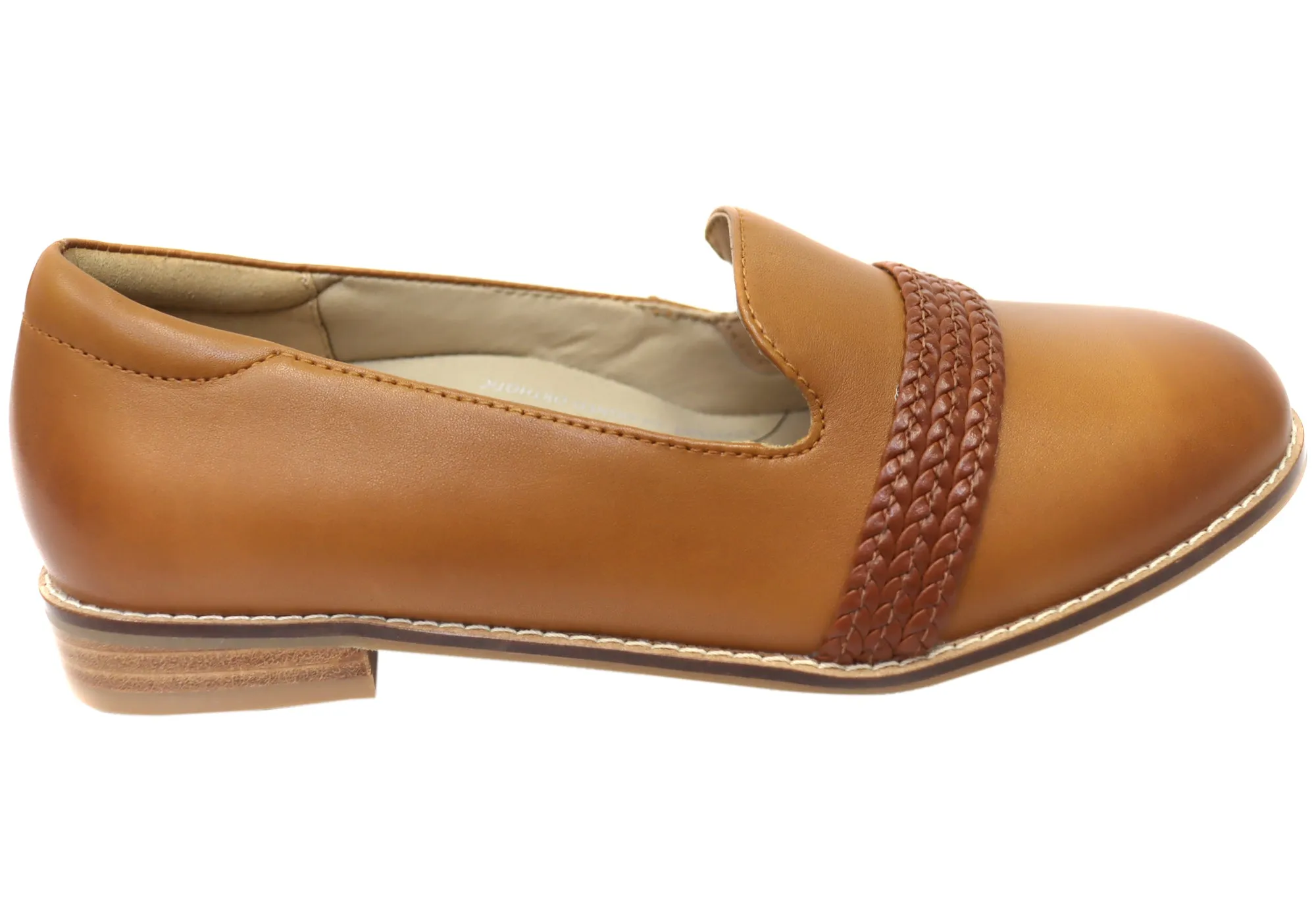 Scholl Orthaheel Tribe Loafer Womens Supportive Leather Comfort Shoes