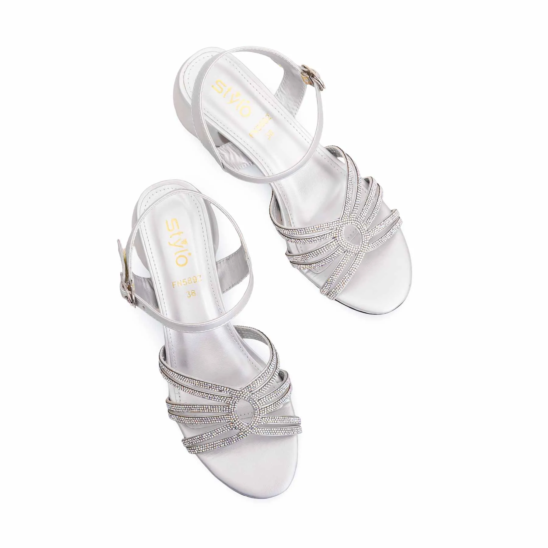 Silver Fancy Sandal FN5892