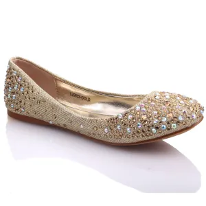 Womens ‘Anelisa’ Studded Flat Ballerina Pumps