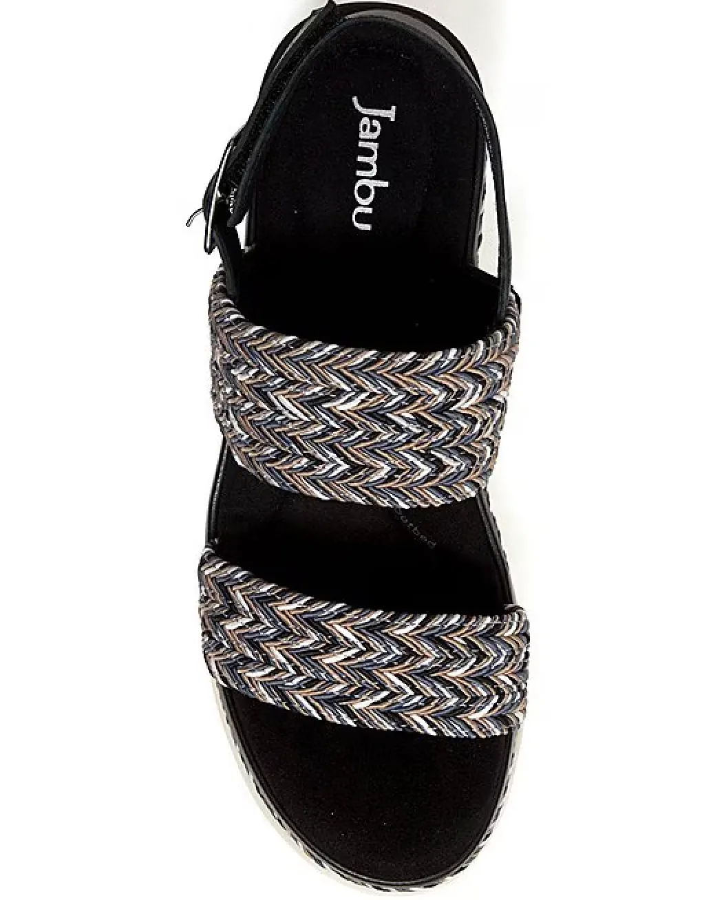 WOMEN'S JAMBU DESTINY SANDAL WEDGE | BLACK MULTI