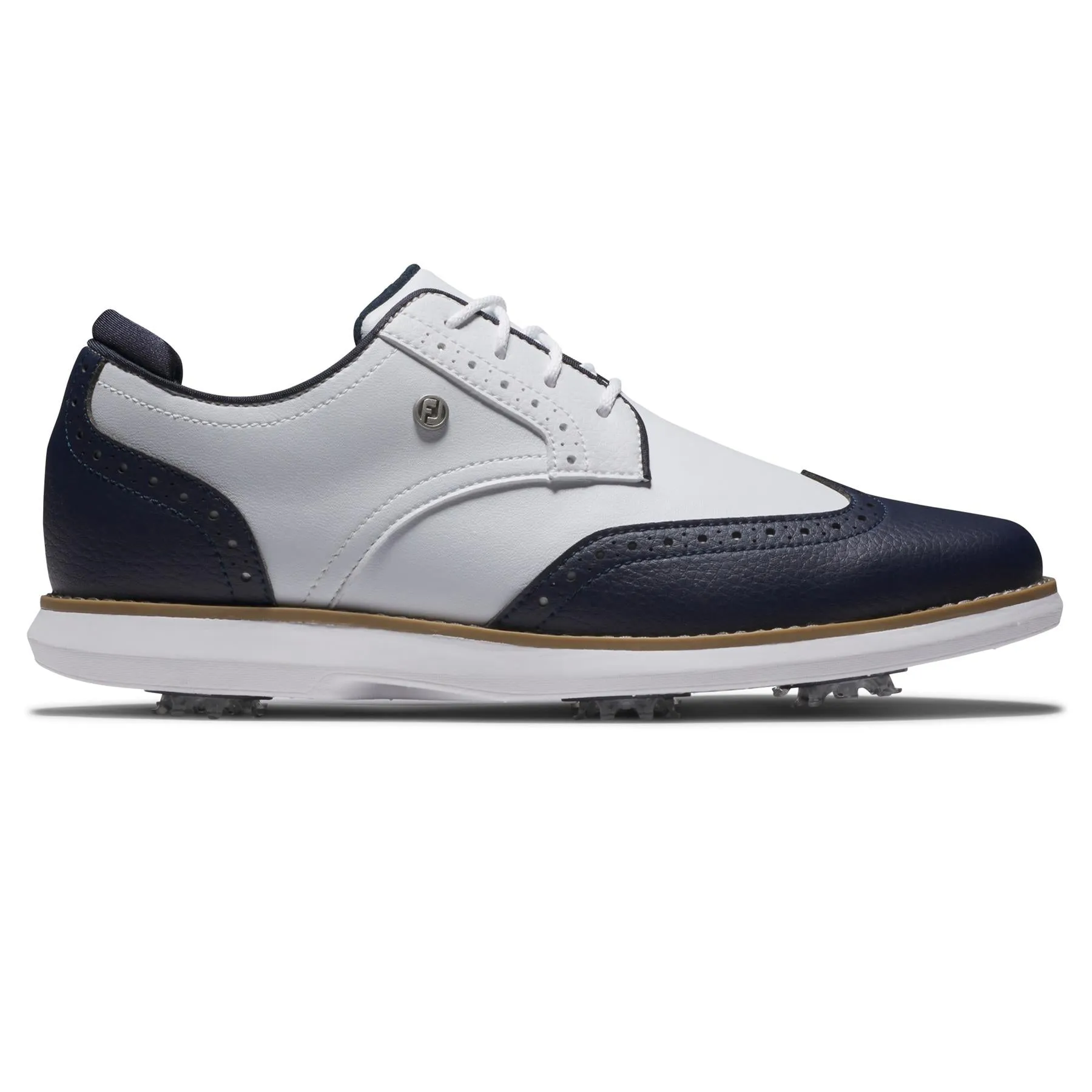 Womens Traditions Cleated Golf Shoes White/Navy - 2025