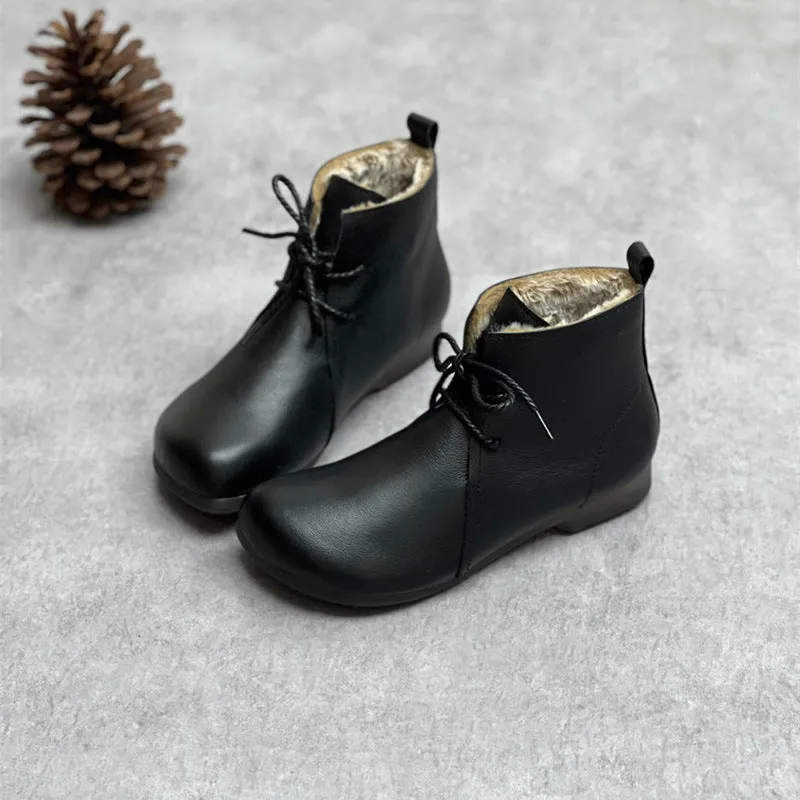 Women's Winter Thick Plush Handmade Retro Boots